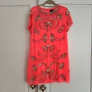 Needle and thread bright pink dress